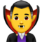 Man Vampire emoji on Apple